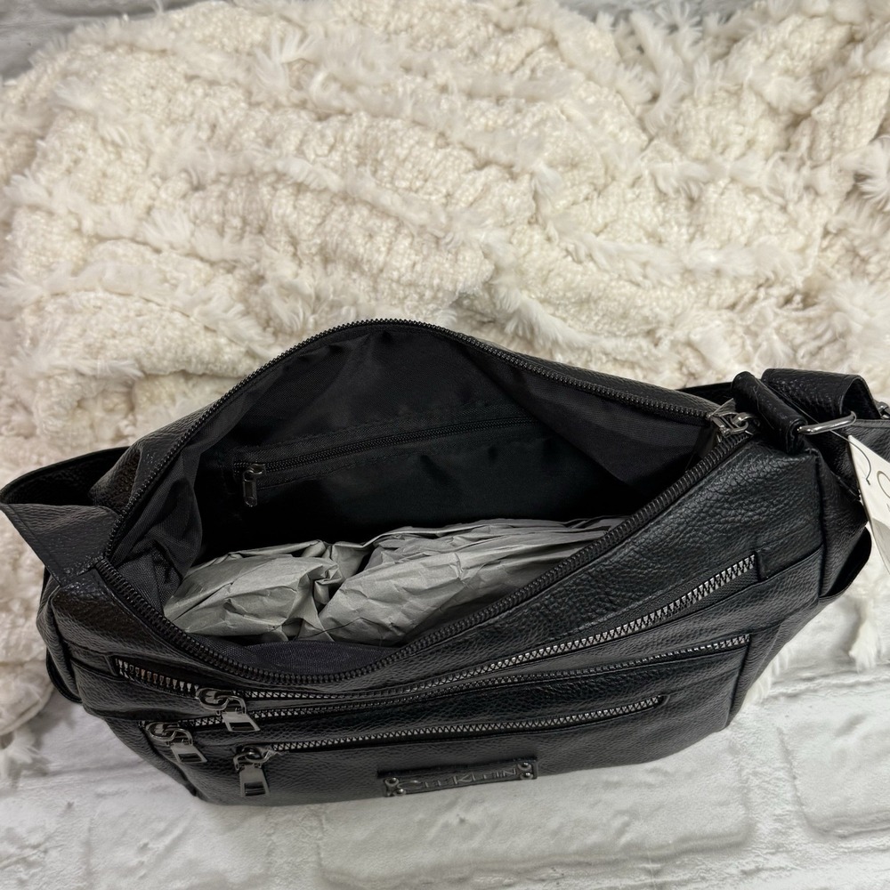 Cee Klein New York Black‎ Cross Body Purse Vegan Leather Designer Bag Purse New - Picture 6 of 13
